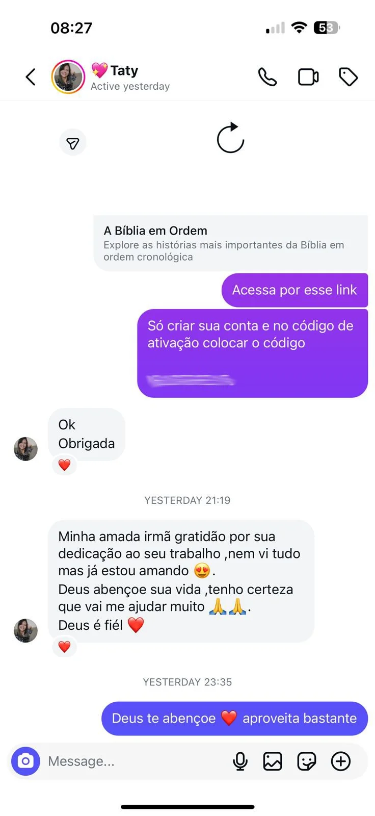 Depoimento sobre estudo bíblico em ordem cronológica - avaliação 5 estrelas