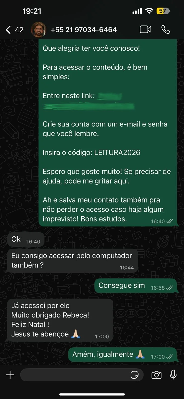 Depoimento sobre material de estudo bíblico